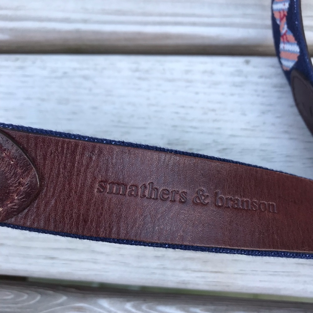 Stylish Navy and Brown Belt with Bow Tie Pattern - Picture 7 of 7